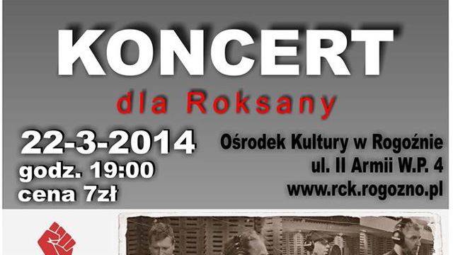 Koncert dla Roksany jutro w Rogoźnie!