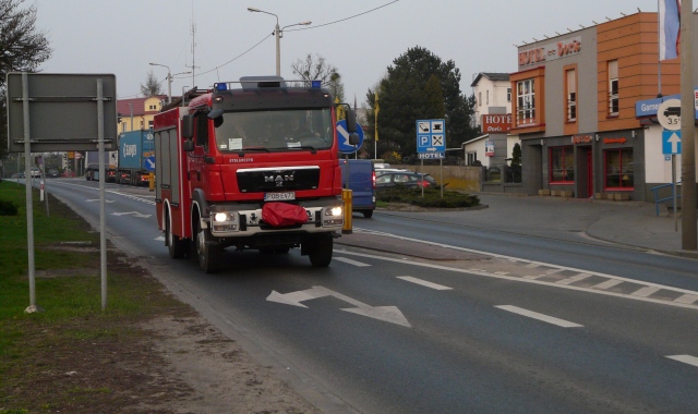 Oborniccy strażacy w drodze do Uścikowa Folwarku