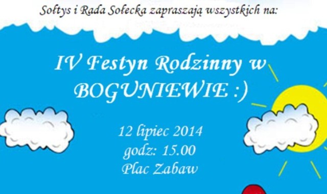 Zapraszamy na festyn do Boguniewa