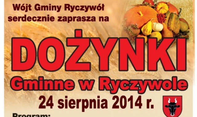 Zapraszamy na dożynki do Ryczywołu