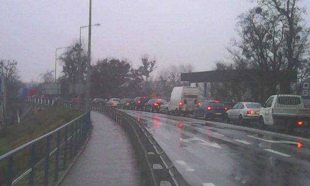 Kolizja na moscie w Obornikach