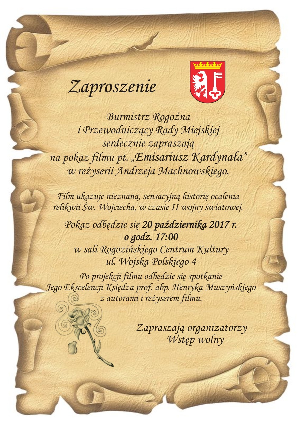 Emisariusz kardynala wyswietlony zostanie w rck