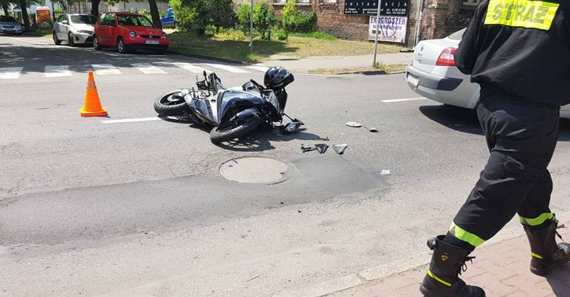 wymusila pierwszenstwo przed motocyklista kolizja oborniki lipowa 3maja eoborniki