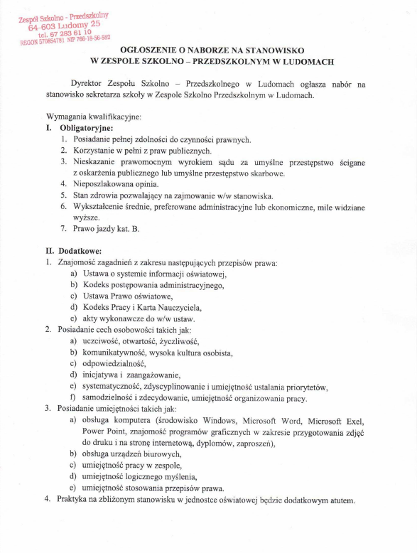 ludomy szkoła