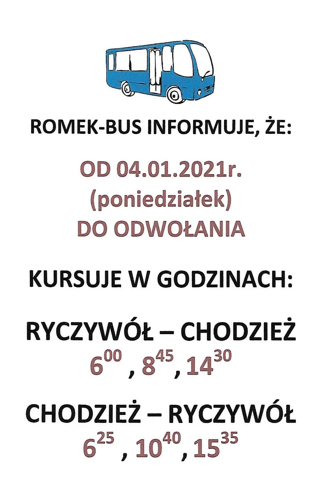 romek bus rozklad