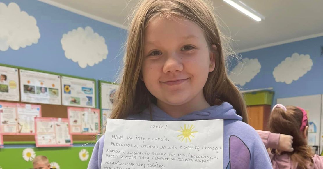 Marysia chce pomóc osobom bezdomnym