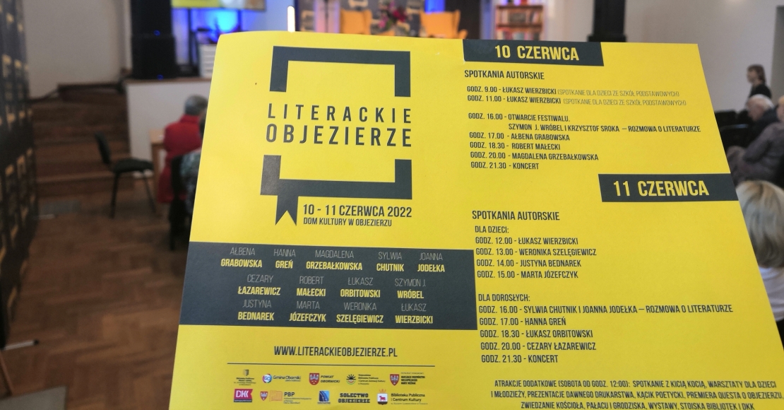 W sobotę kolejne atrakcje na Festiwalu Literackie Objezierze
