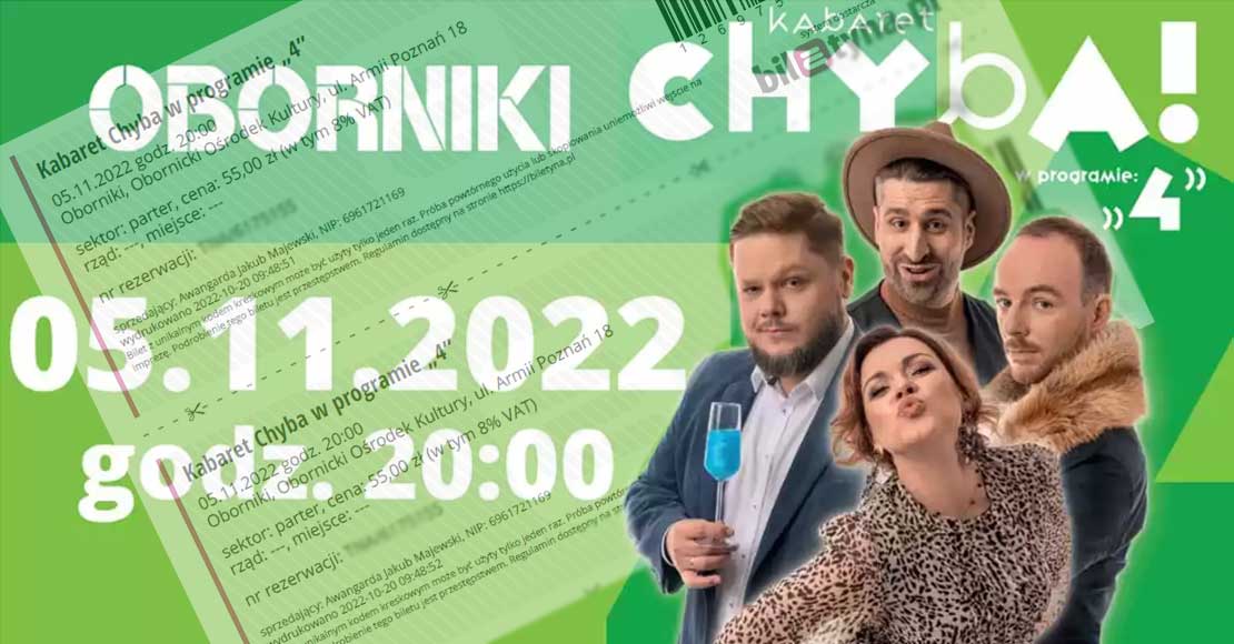 Bilety na kabaret Chyba rozdane!