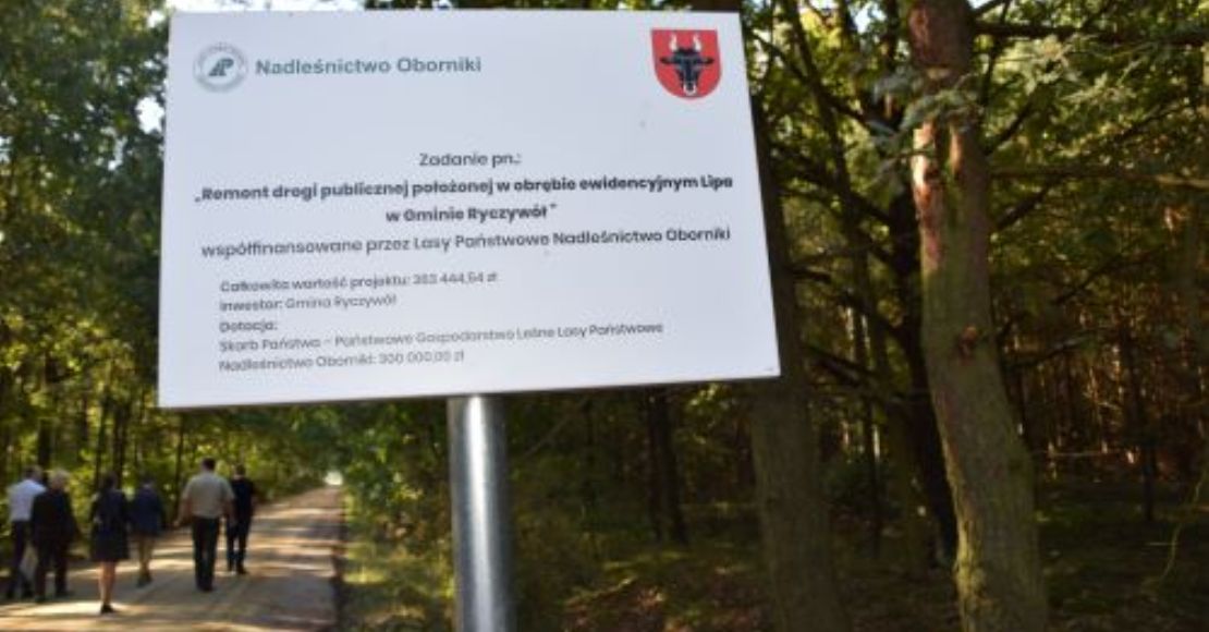 Wspólna inwestycja Gminy Ryczywół i Nadleśnictwa Oborniki