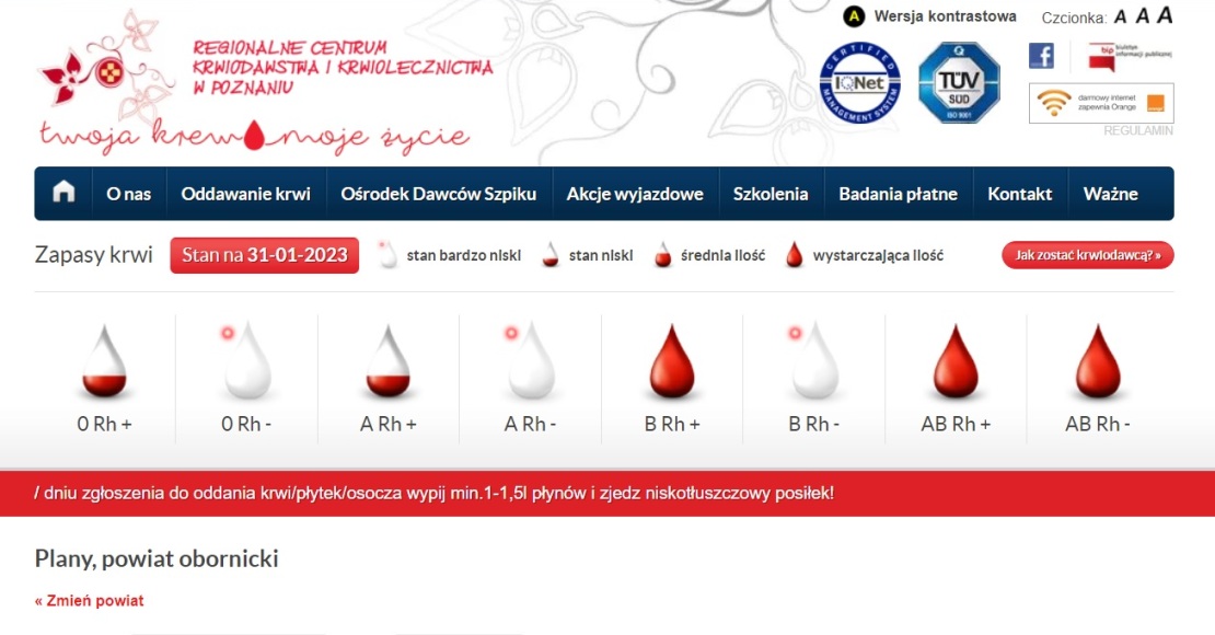 Gdzie oddasz krew w miesiącu lutym?