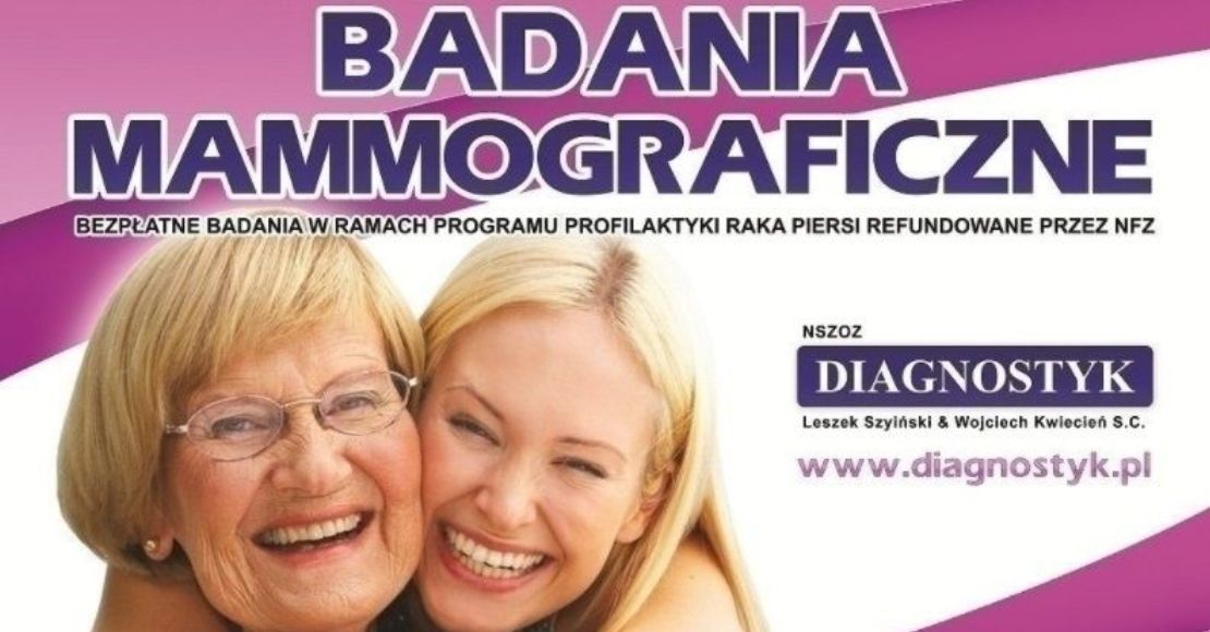 Bezpłatna mammografia dla kobiet urodzonych w latach 1954-1973