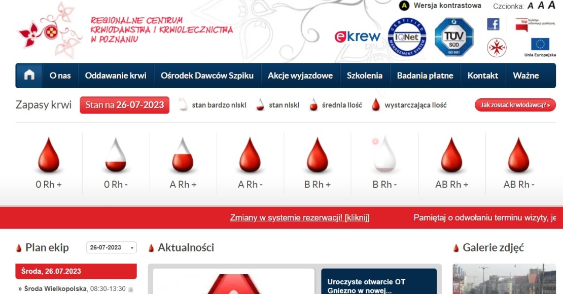 W sierpniu akcja krwiodawstwa w Obornikach