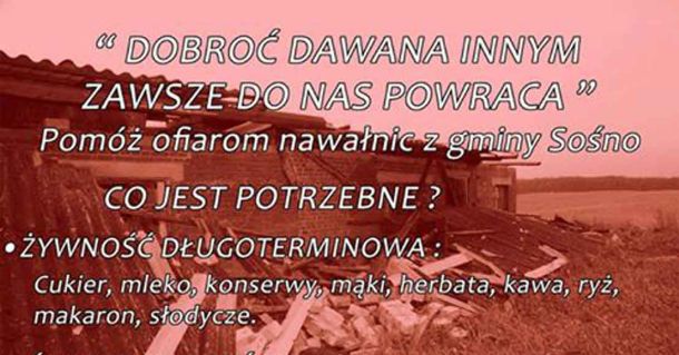 Pomoc dla ofiar nawałnicy