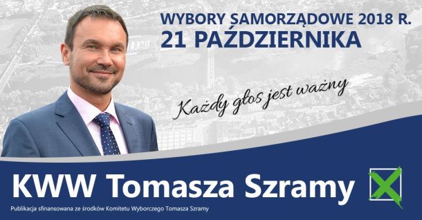 tomasz szrama oficjalnie kandydatem na burmistrza obornik