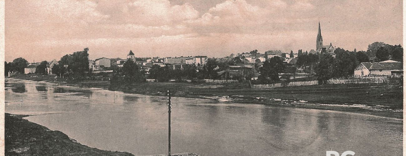 Warta - widok na gospodarstwa ogrodnicze - tereny dzisiejszego osiedla przy ul. Powstańców Wlkp. w Obornikach  |  01.01.1899 – 31.12.1995
